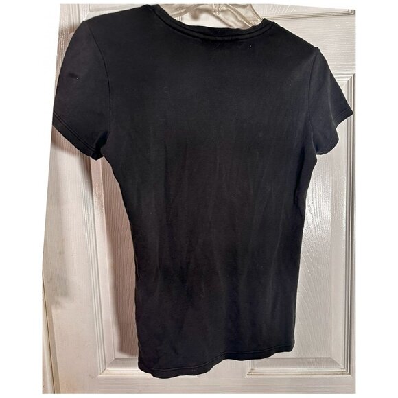 Carol Reed Women's Short Sleeve Top Black Size S 100% Pima Cotton - Picture 2 of 4